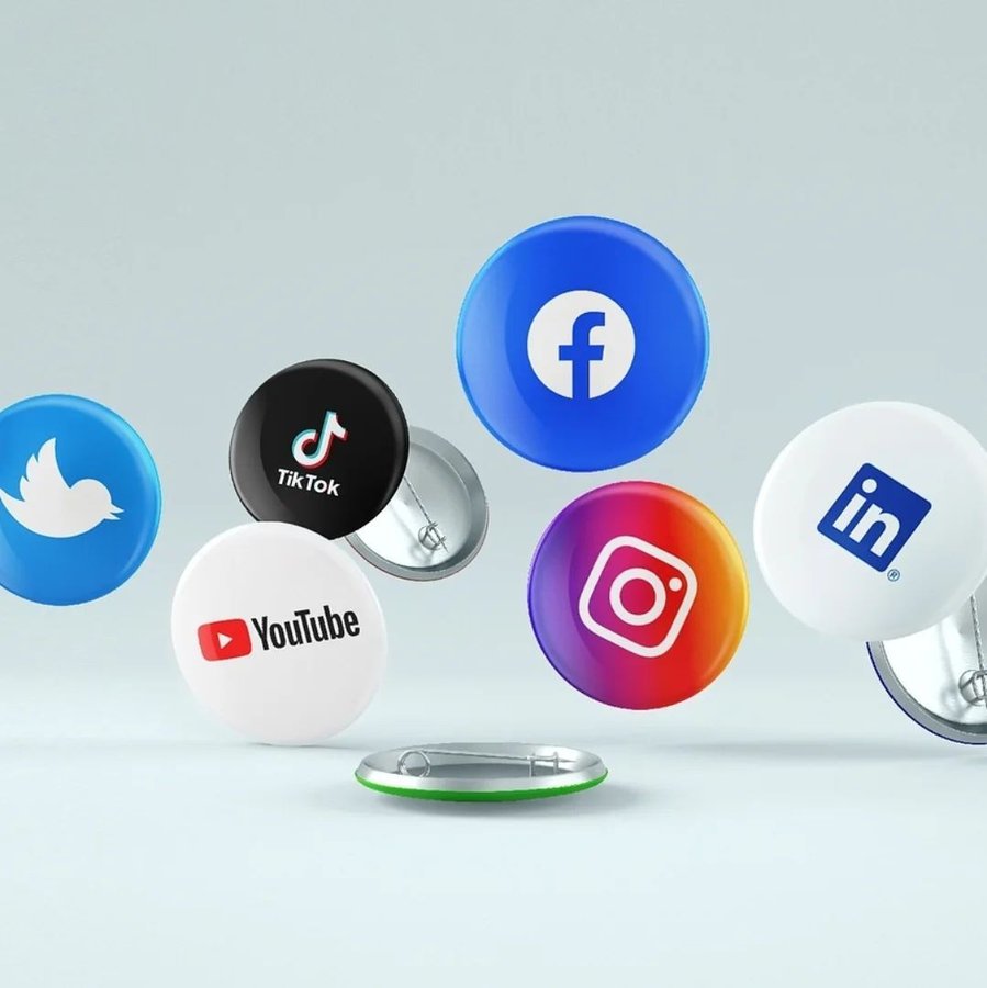 Instagram, TikTok, YouTube, Facebook, Twitter and LinkedIn platform icons